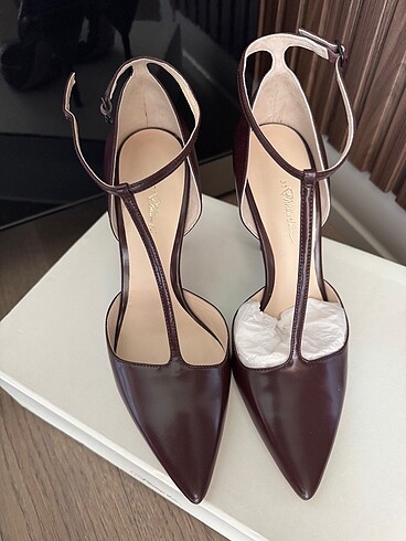 38 Beden bordo Renk Phillip Lim mürdüm topuklu 38 beden