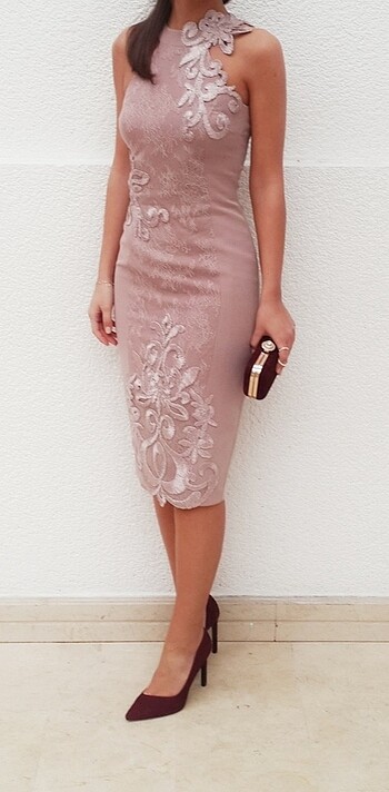 Pınar Ay pembe abiye 36 beden - Görsel 5