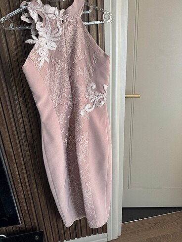 s Beden Pınar Ay pembe abiye 36 beden
