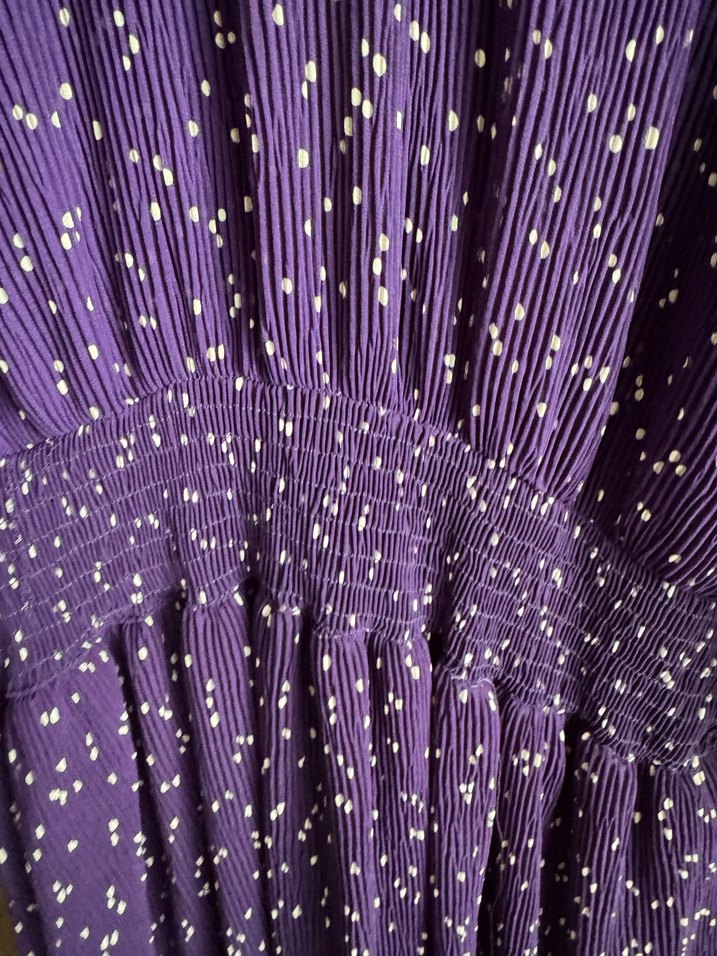 Zara etiketi üstünde mor şortu elbise - Görsel 5