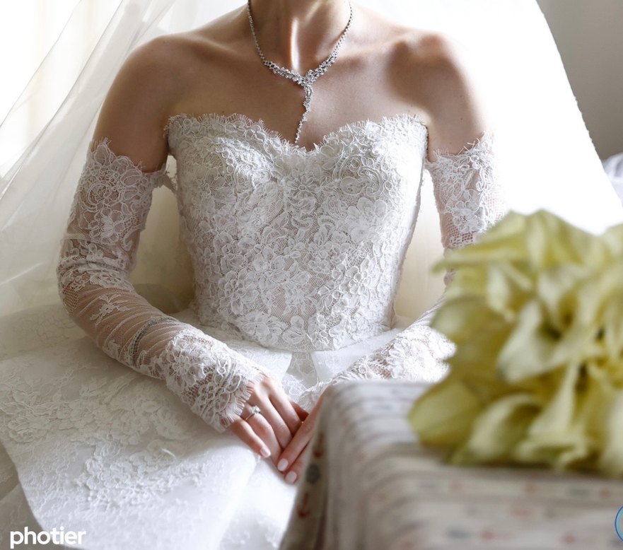 Vakko gelinlik eldiven ve duvak ile xs-s beden - Görsel 3