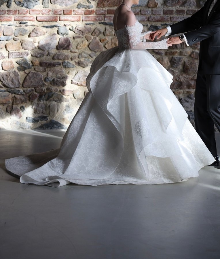 Vakko gelinlik eldiven ve duvak ile xs-s beden - Görsel 5