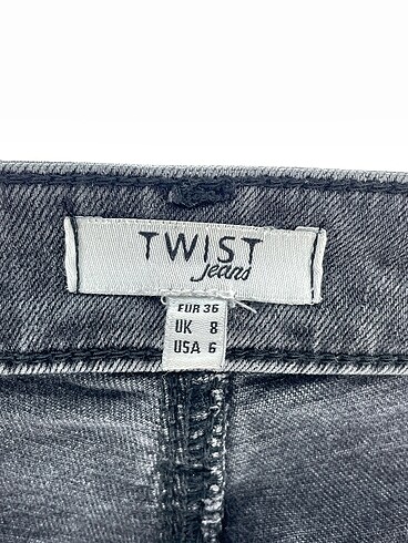 36 Beden gri Renk Twist Jean / Kot %70 İndirimli.