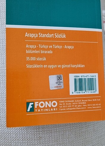 Arapça-Türkçe Türkçe-Arapça  Sözlük, Fono Yayınları  - Görsel 4
