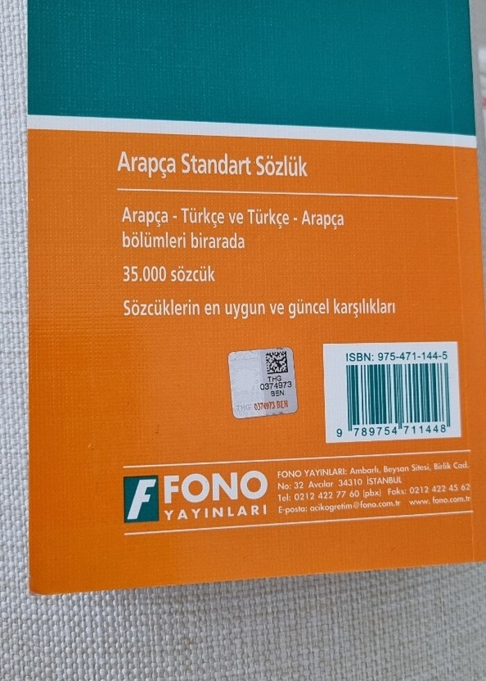 Arapça-Türkçe Türkçe-Arapça  Sözlük, Fono Yayınları  - Görsel 4