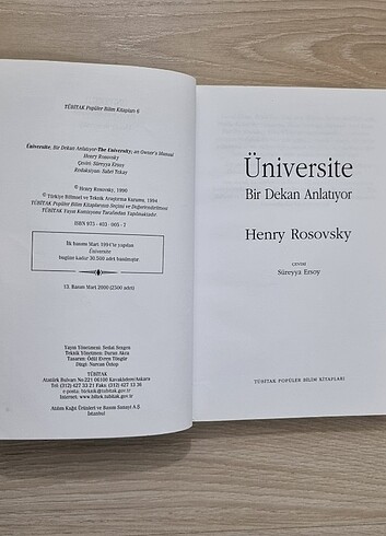 Üniversite Bir Dekan Anlatıyor, Henry Rosovsky - Görsel 2