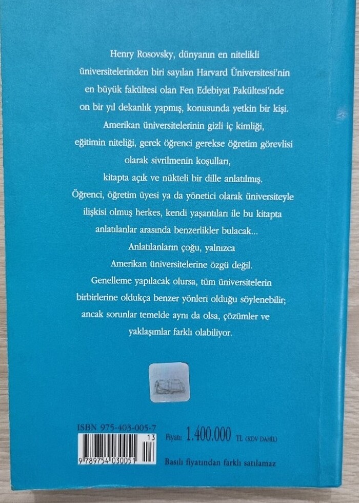 Üniversite Bir Dekan Anlatıyor, Henry Rosovsky - Görsel 3