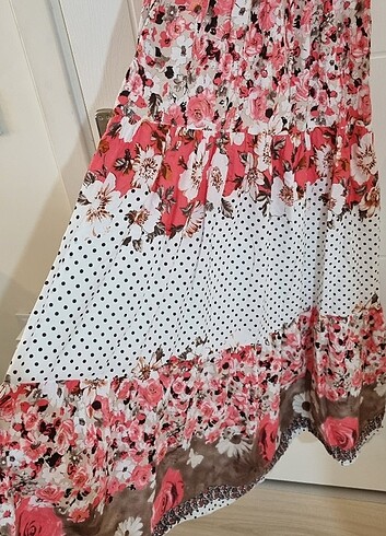 Çiçekli uzun elbise - Görsel 5