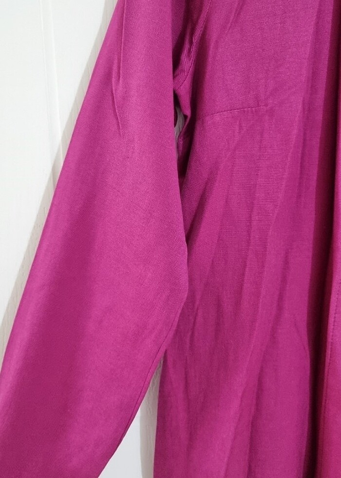 Fuşya uzun gömlek - Görsel 3