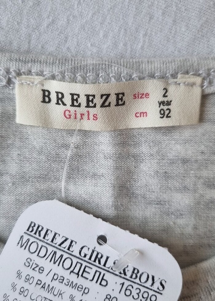 Breeze Girls Kız Bebek Pembe Gri Pullu Elbise  - Görsel 4