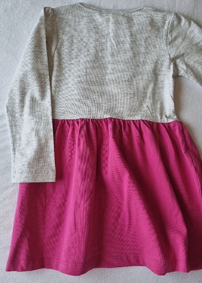 Breeze Girls Kız Bebek Pembe Gri Pullu Elbise  - Görsel 3