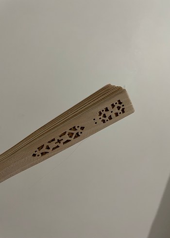 Desenli Ahşap Yelpaze - Görsel 4