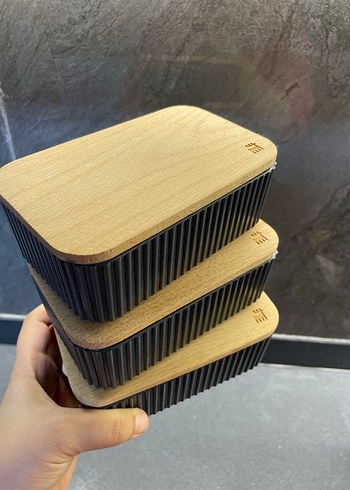 3lü Madame Coco Orijinal Bambu Kapaklı Saklama Kapları - Görsel 5