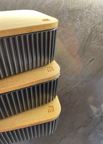 3lü Madame Coco Orijinal Bambu Kapaklı Saklama Kapları - Görsel 7