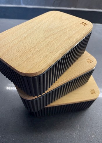 3lü Madame Coco Orijinal Bambu Kapaklı Saklama Kapları - Görsel 9