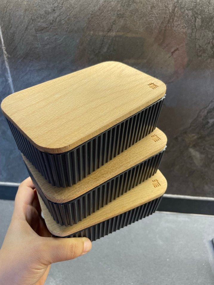 3lü Madame Coco Orijinal Bambu Kapaklı Saklama Kapları - Görsel 5