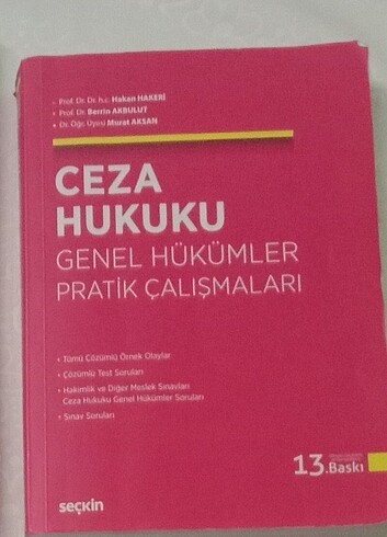 Ceza Hukuku Genel Hükümler Pratik Çalışma, Hakan HAKERİ, Berrin