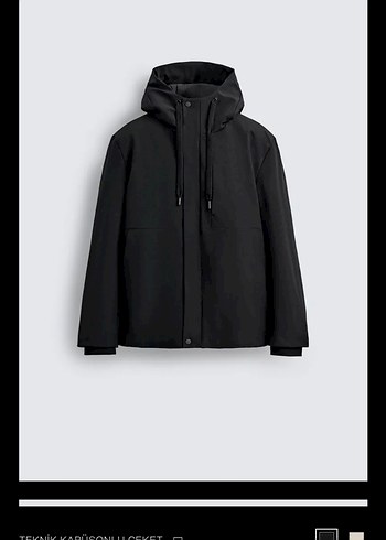 TEKNİK KAPÜŞONLU CEKET - Görsel 2
