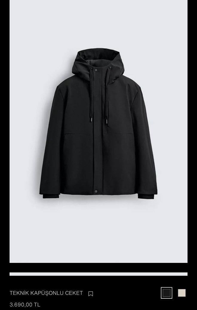 TEKNİK KAPÜŞONLU CEKET - Görsel 2