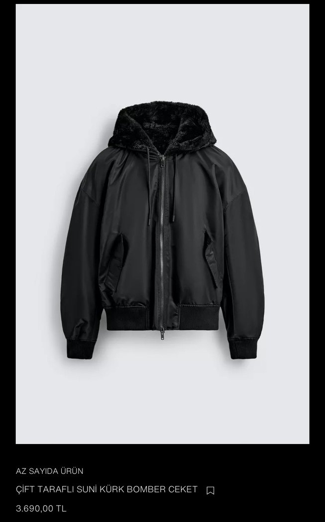 ÇİFT TARAFLI SUNİ YÜN BOMBER CEKET - Görsel 2