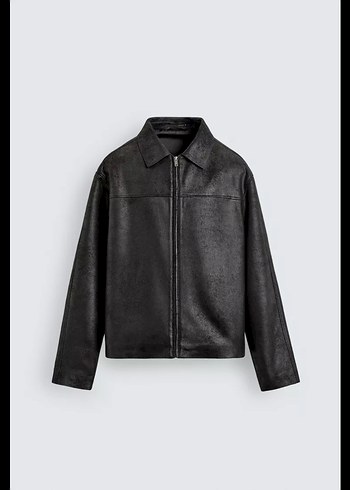 YIKANMIŞ SUNİ DERİ CEKET - Görsel 3