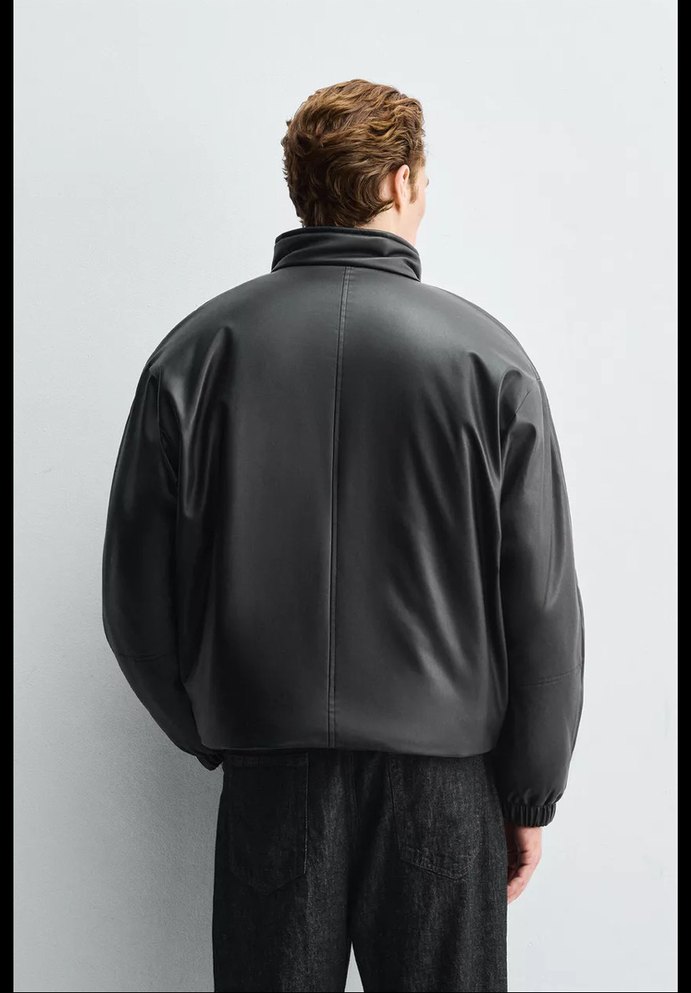 SUNİ DERİ KAPİTONE CEKET - Görsel 2