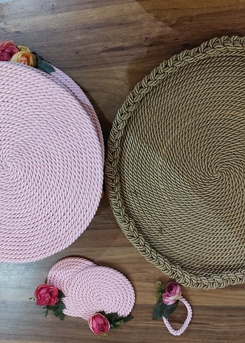 Pembe Nakışlı Bohem Sofra Seti - Görsel 2