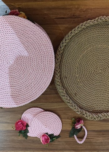 Pembe Nakışlı Bohem Sofra Seti - Görsel 3