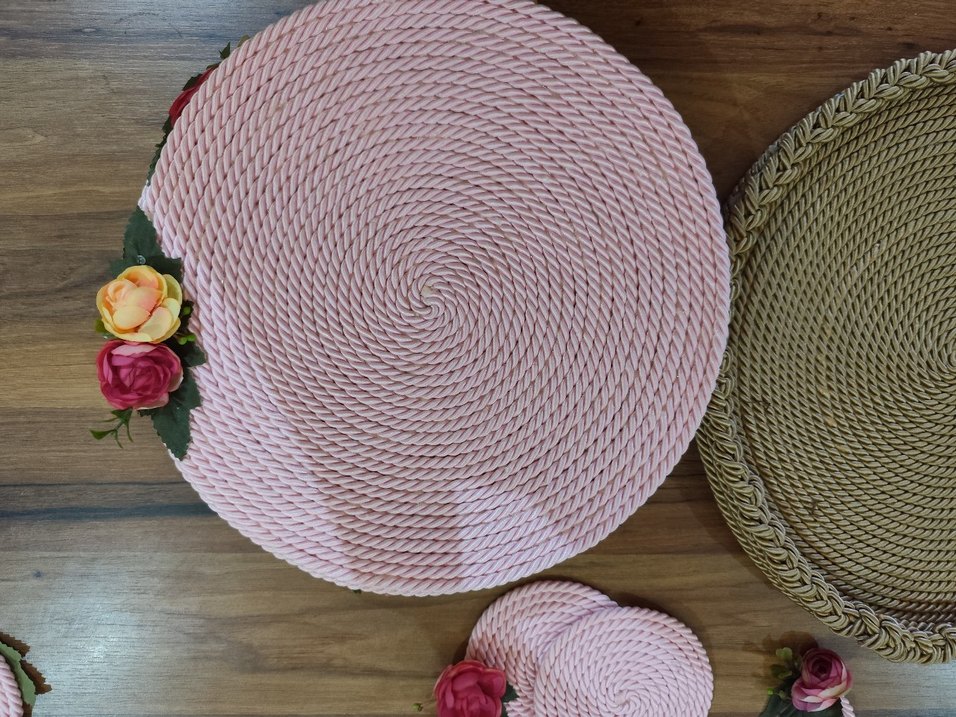 Pembe Nakışlı Bohem Sofra Seti - Görsel 4