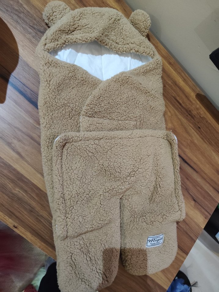 Kahverengi Bebek Battaniyesi Kulaklı - Görsel 2