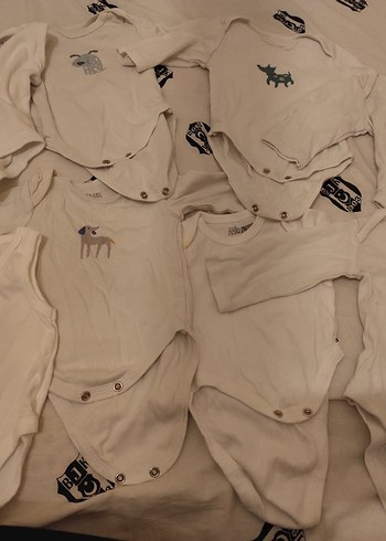 Pamuklu Beyaz Kısa Kollu Bebek Body 6uzunkollu1 kısakol2sıfırkol - Görsel 2