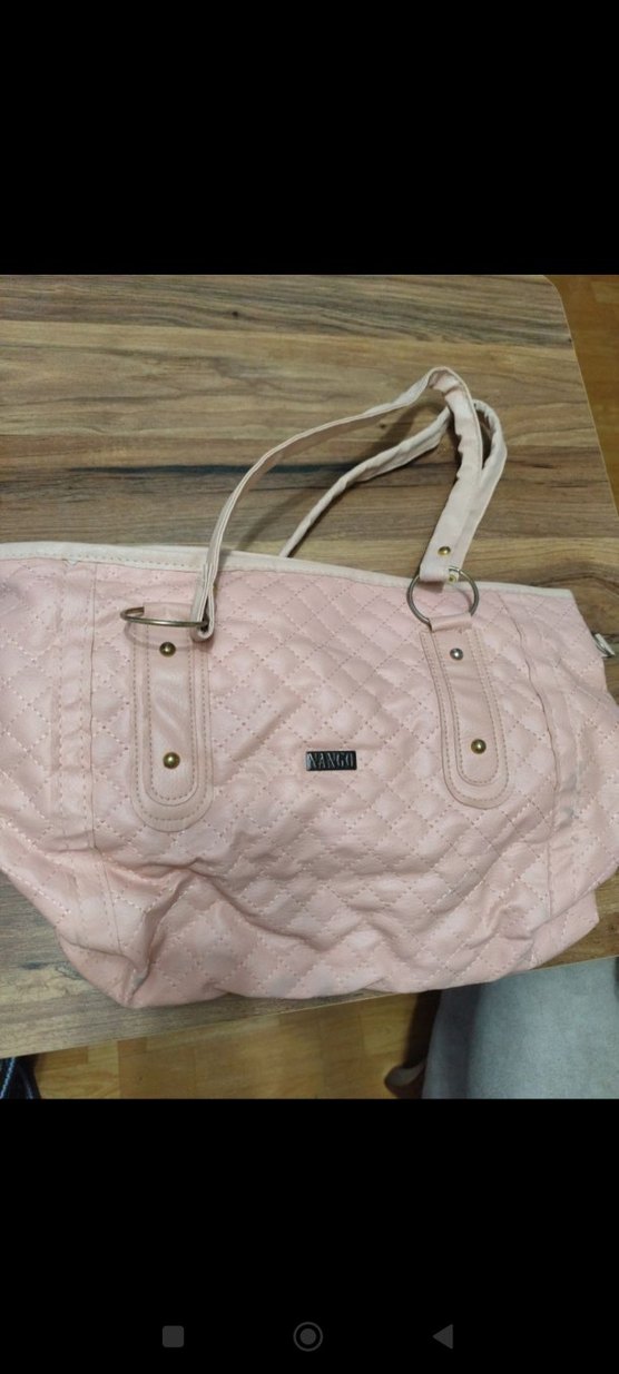 Pembe Deri Kadın Çanta - Görsel 2