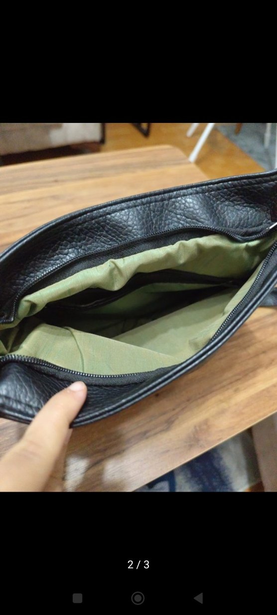 Tokalı Siyah Deri Rock Punk Çanta - Görsel 2