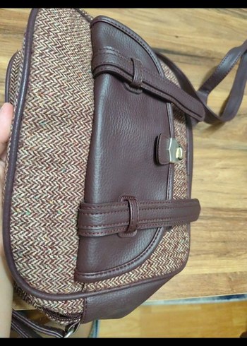 bordo Deri Tokalı Bohem Kadın Çanta - Görsel 2