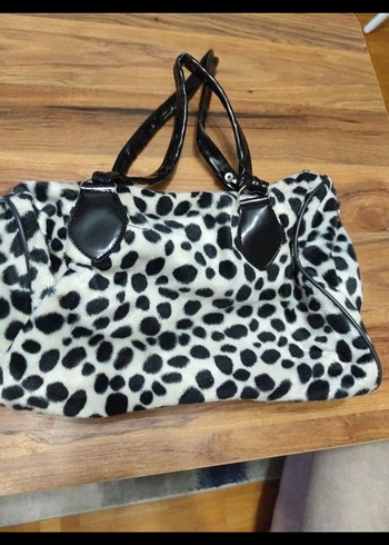 Leopar Desenli Kadın Suni Kürk Çanta - Görsel 3