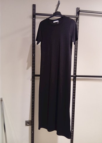 Siyah kısa Kollu Regular Fit Elbise
