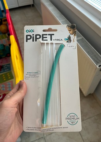 Oioi bölmeli tabak, kaşık ve pipet seti - Görsel 4