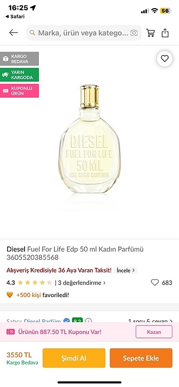 Diesel parfüm