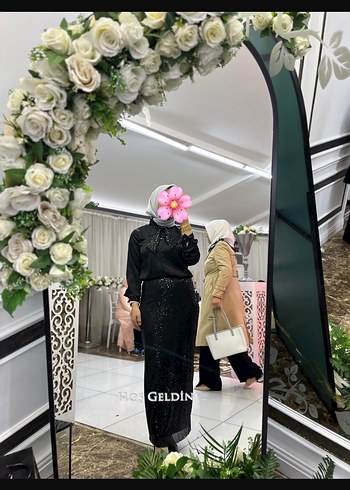 38 Beden siyah Renk Siyah Uzun Kollu Drapeli Gotik Elbise