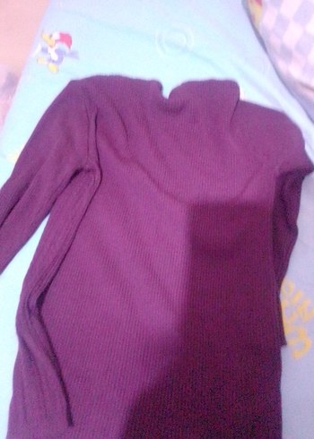 Mor Nakışlı Triko Kadın Kazak - Görsel 5