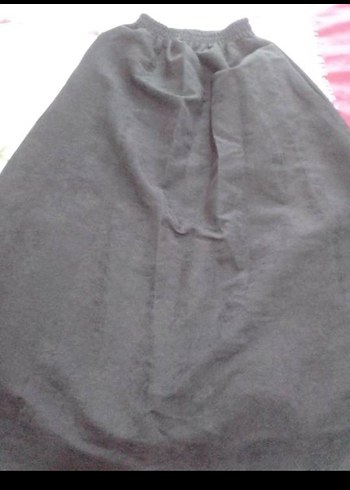 Siyah süet görünümlü etek - Görsel 3