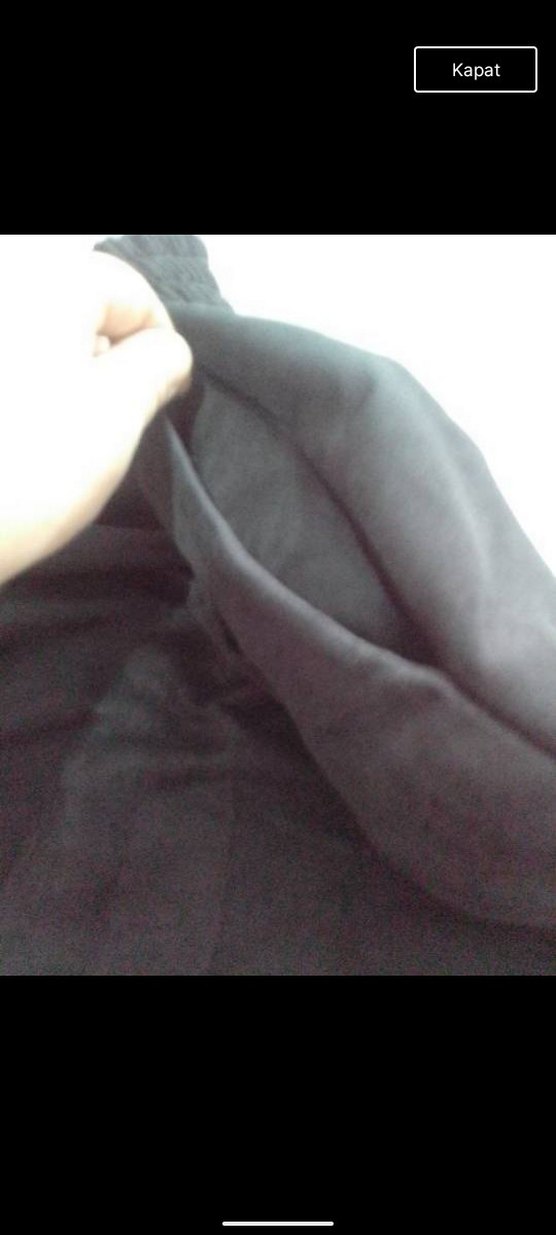 Siyah süet görünümlü etek - Görsel 5