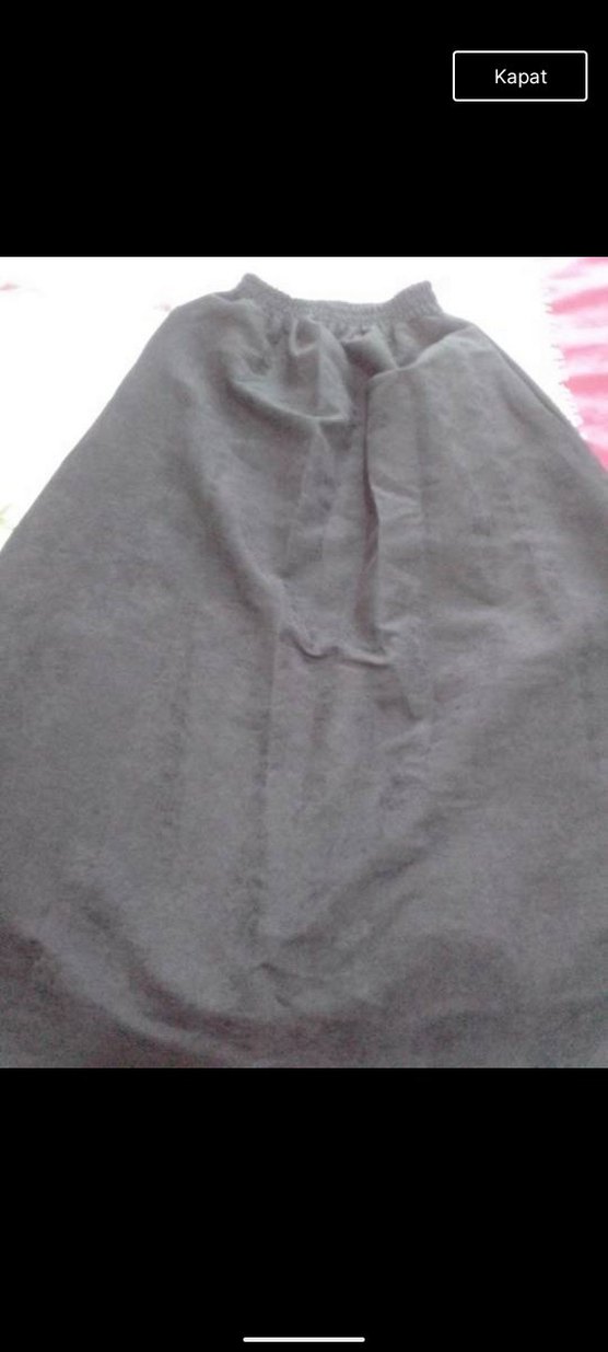 Siyah süet görünümlü etek - Görsel 3