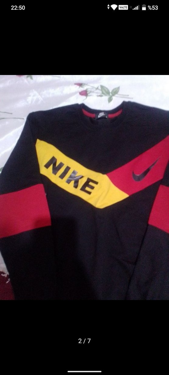 Nike Siyah Renkli Baskılı Erkek Sweatshirt - Görsel 4