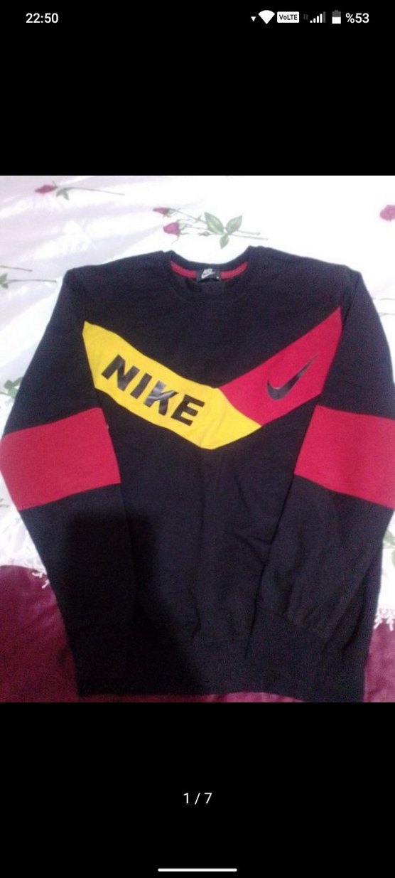 Nike Siyah Renkli Baskılı Erkek Sweatshirt - Görsel 5