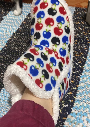 Renkli Nakışlı Kız Çocuk Sıcak Terlik - Görsel 3