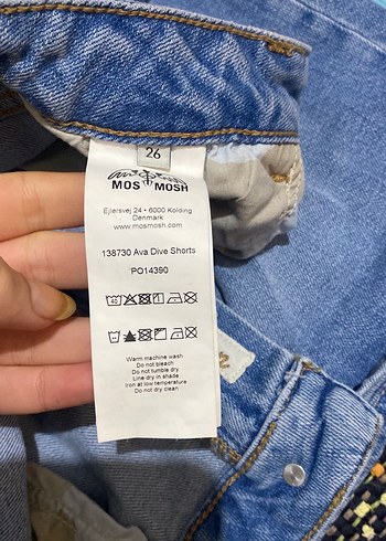 Kadın Mavi Mini Kot Şort - Görsel 4