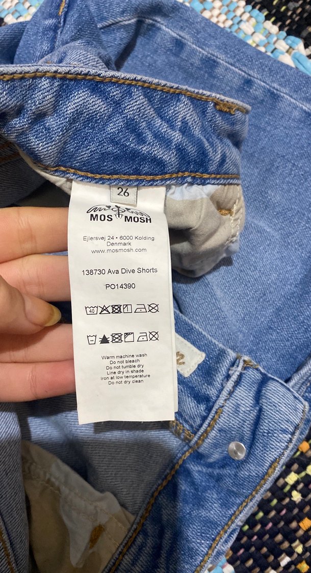 Kadın Mavi Mini Kot Şort - Görsel 4