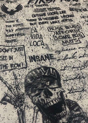 Çizgi Roman Sayfası Tasarımlı Kumaş tişört - Görsel 5