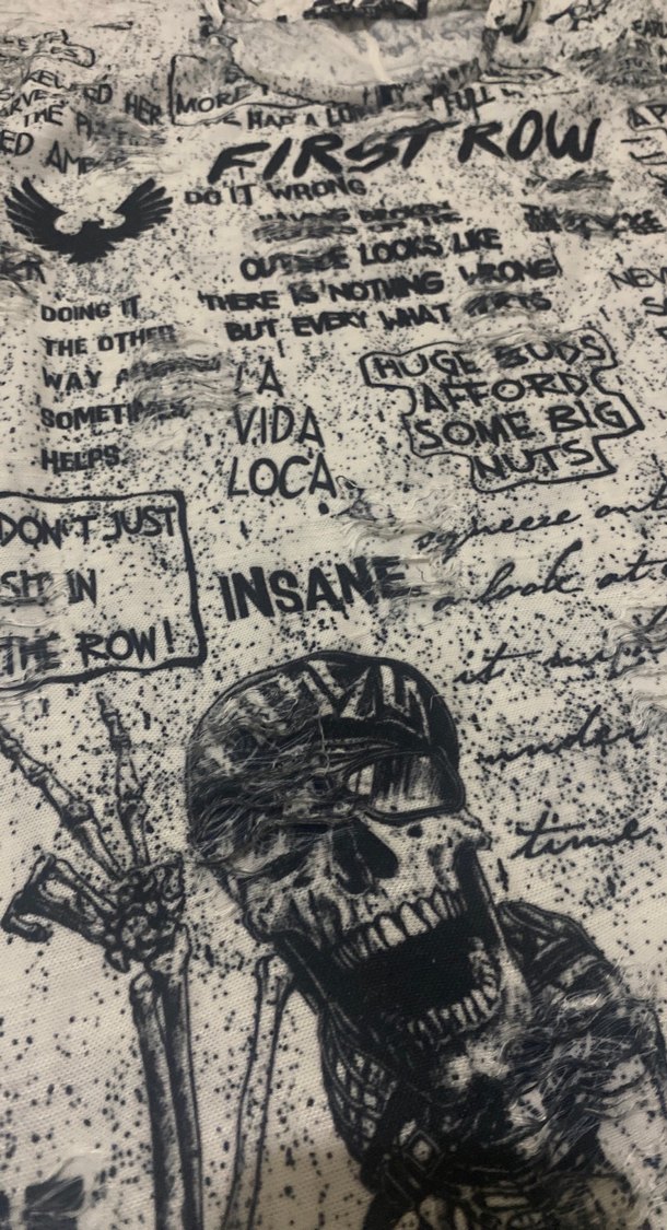 Çizgi Roman Sayfası Tasarımlı Kumaş tişört - Görsel 5